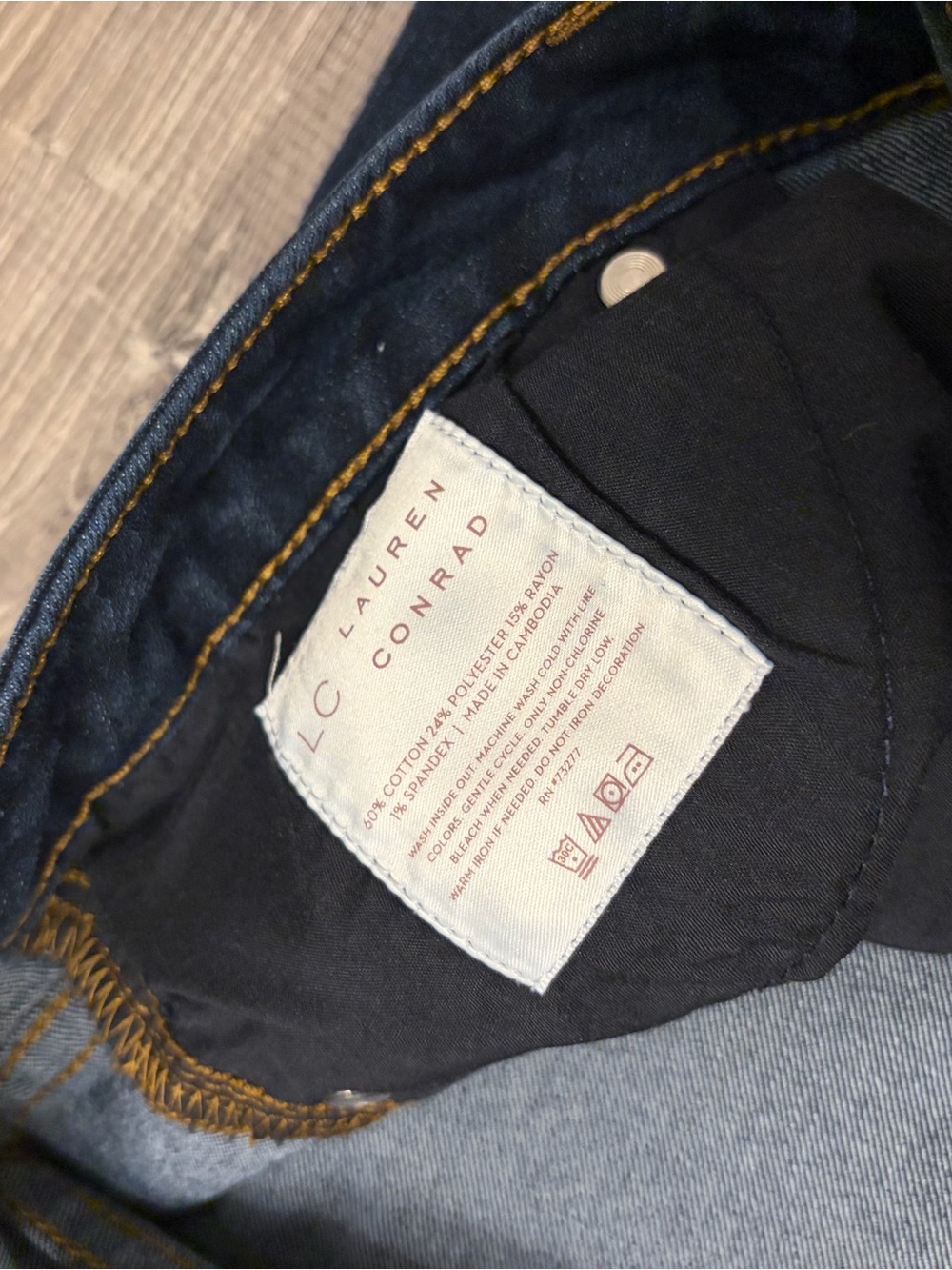 LC Lauren Conrad Womens Jegging Jeans Size 12 Short Blue Super Skinny Denim - Picture 3 of 4